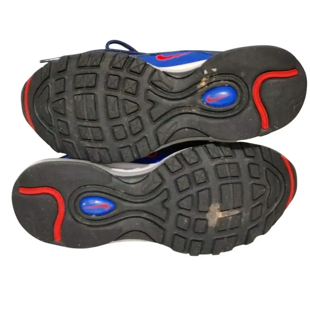 Nike Air Max 97 Blue Red DQ4716-400 Running Athletic Shoes Youth Size 5.5Y